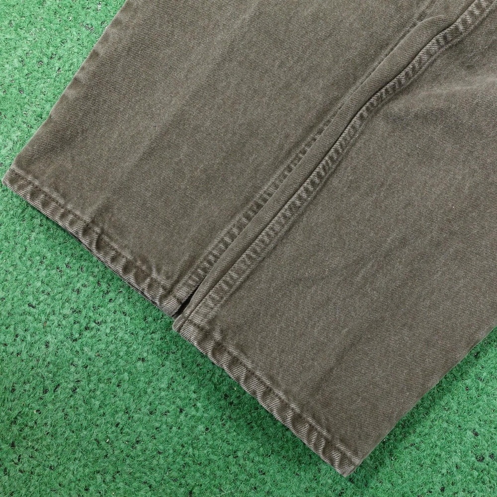 Vintage Lands' End Jeans Womens 12 Petite Green Straight Relaxed 31x27 90s 12P - Picture 3 of 8